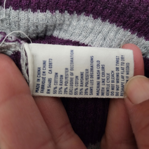 American Eagle plum gray waffle thermal cardigan size large - Picture 7 of 7